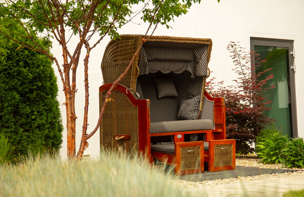 Fühlen Sie sich rundum wohl im geräumigen Garten von Block Hotel & Living, welchen wir von Rieper gestalten durften.